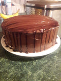 Diva's Old Fashioned Yellow Cake with chocolate icing