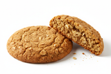 Oatmeal cookie with slice on